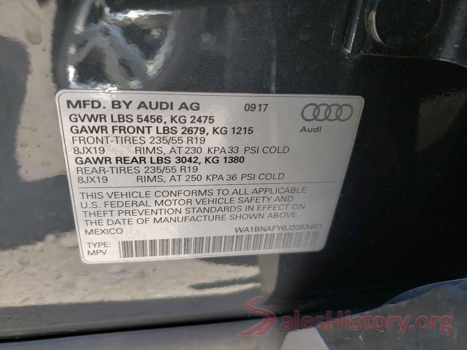 WA1BNAFY6J2053461 2018 AUDI Q5