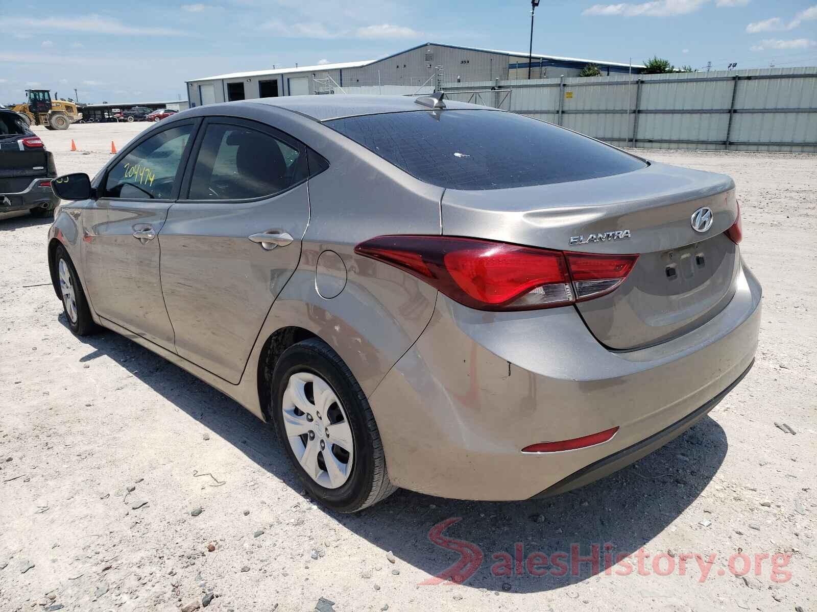 5NPDH4AE1GH688292 2016 HYUNDAI ELANTRA