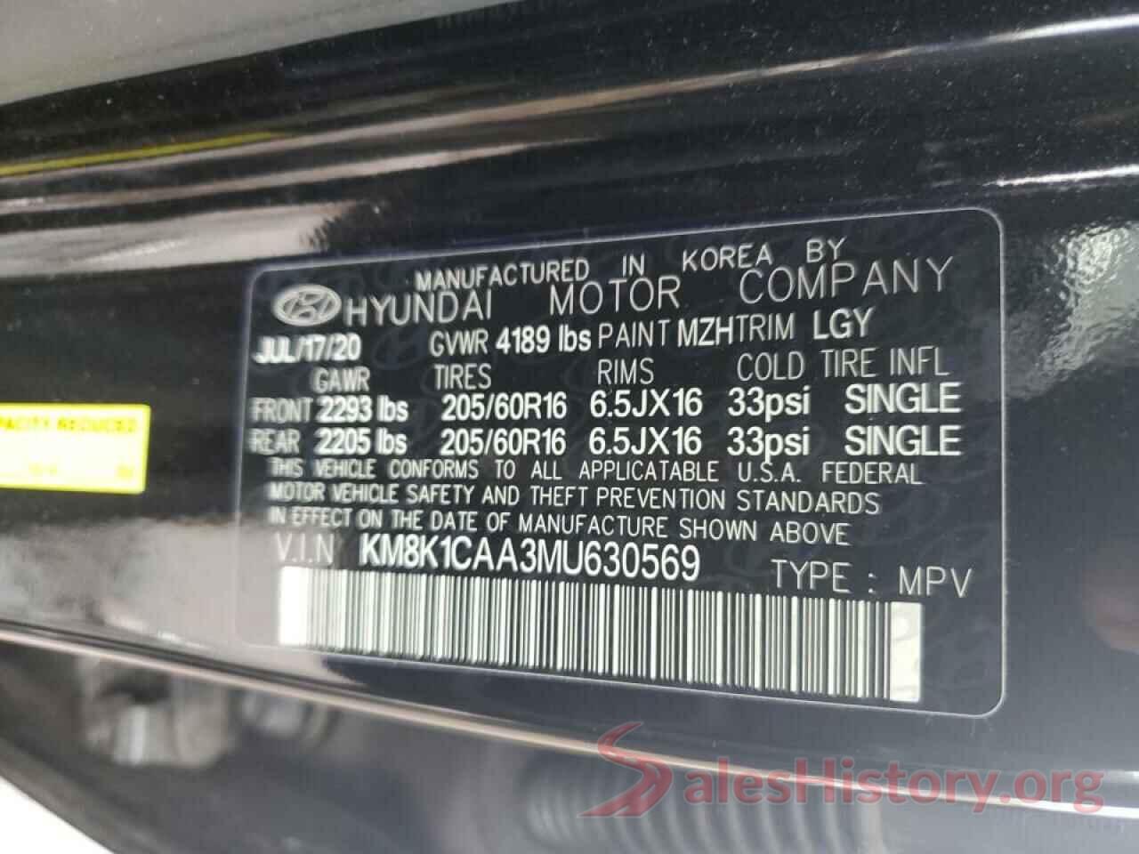 KM8K1CAA3MU630569 2021 HYUNDAI KONA