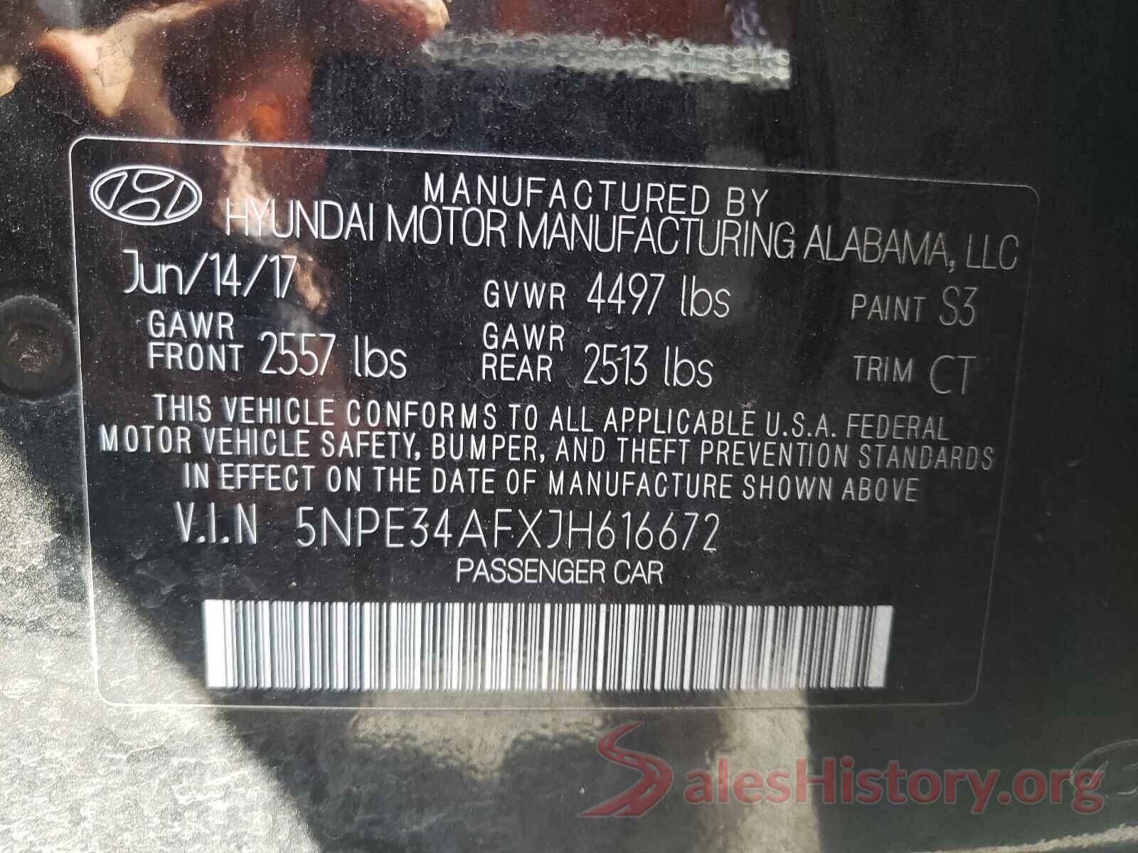 5NPE34AFXJH616672 2018 HYUNDAI SONATA