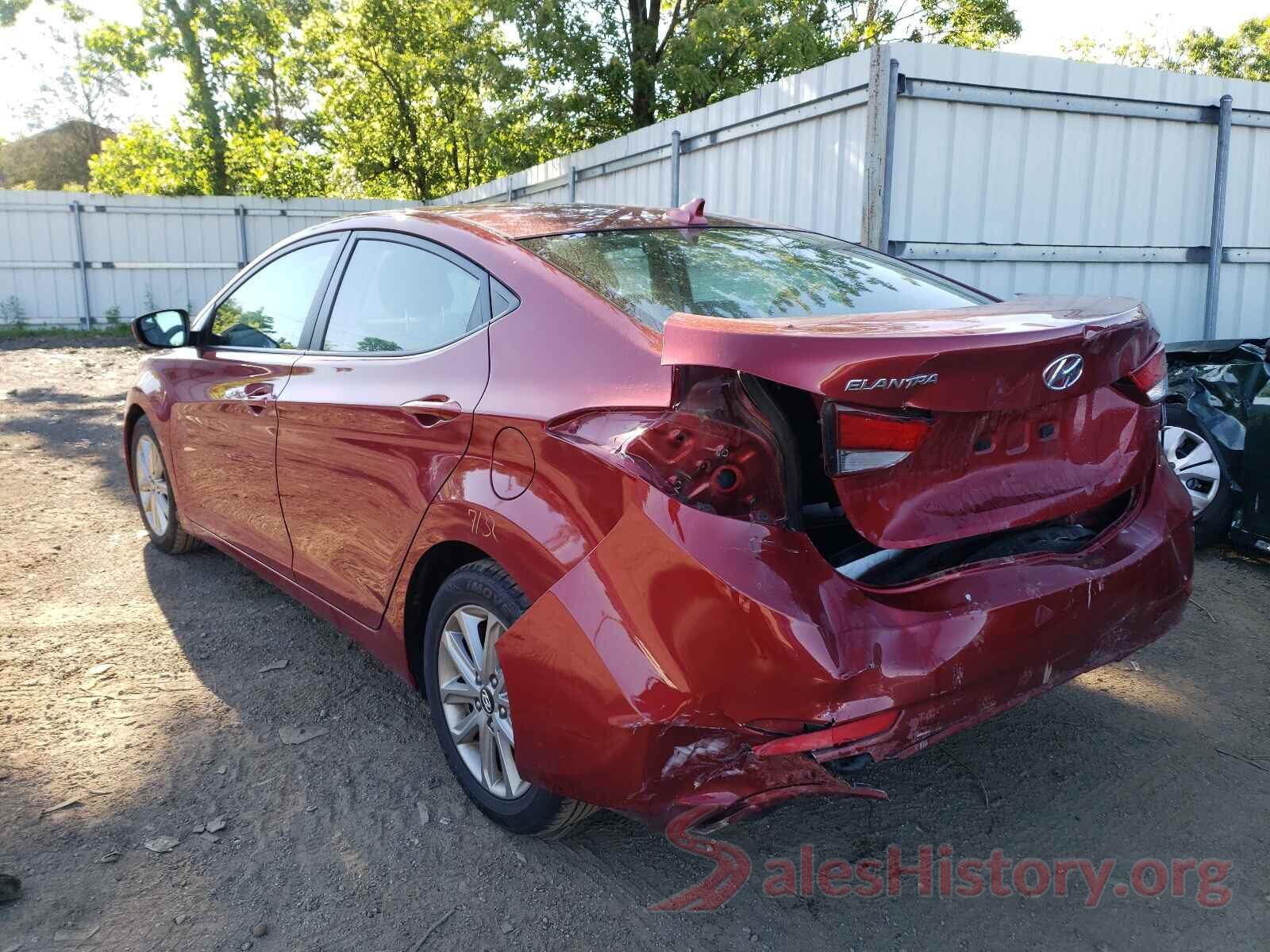 5NPDH4AE5GH653075 2016 HYUNDAI ELANTRA