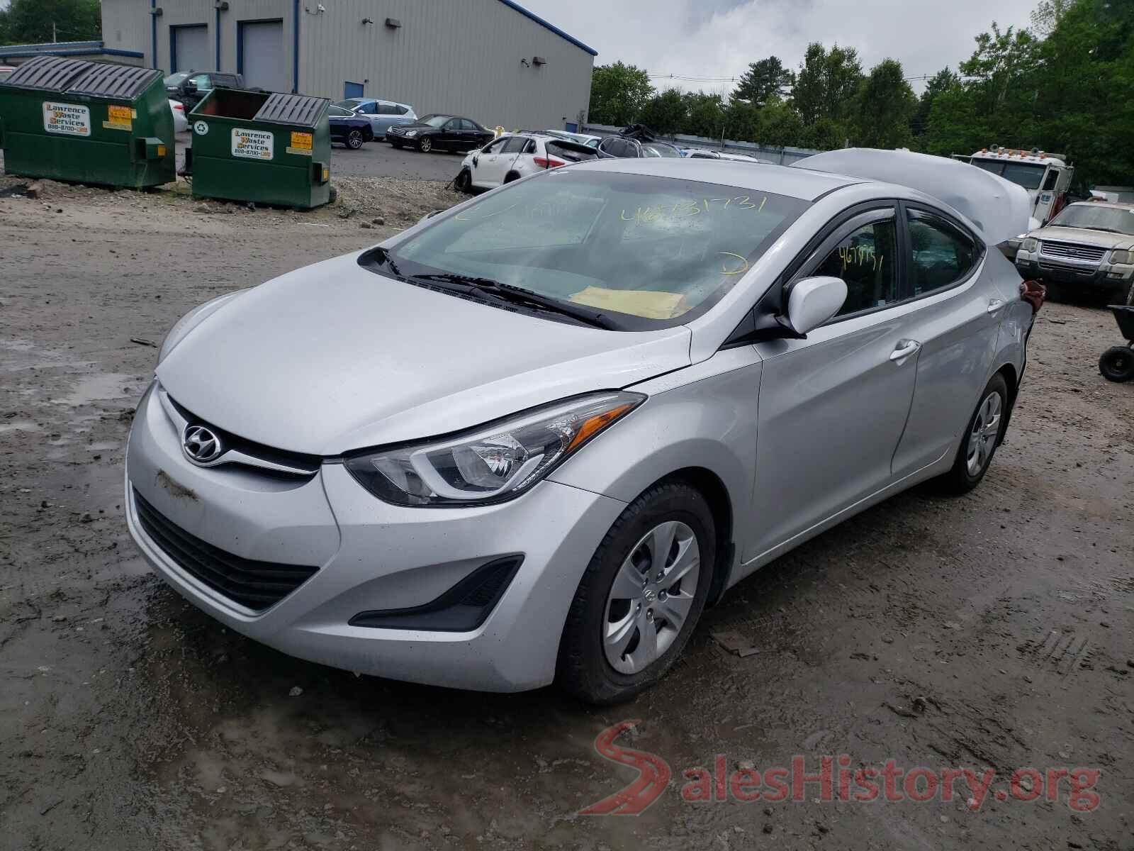 KMHDH4AE3GU483736 2016 HYUNDAI ELANTRA