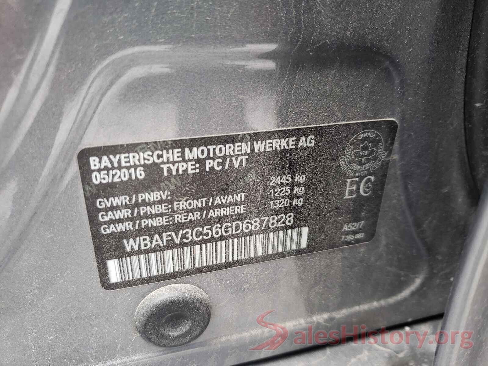 WBAFV3C56GD687828 2016 BMW 5 SERIES