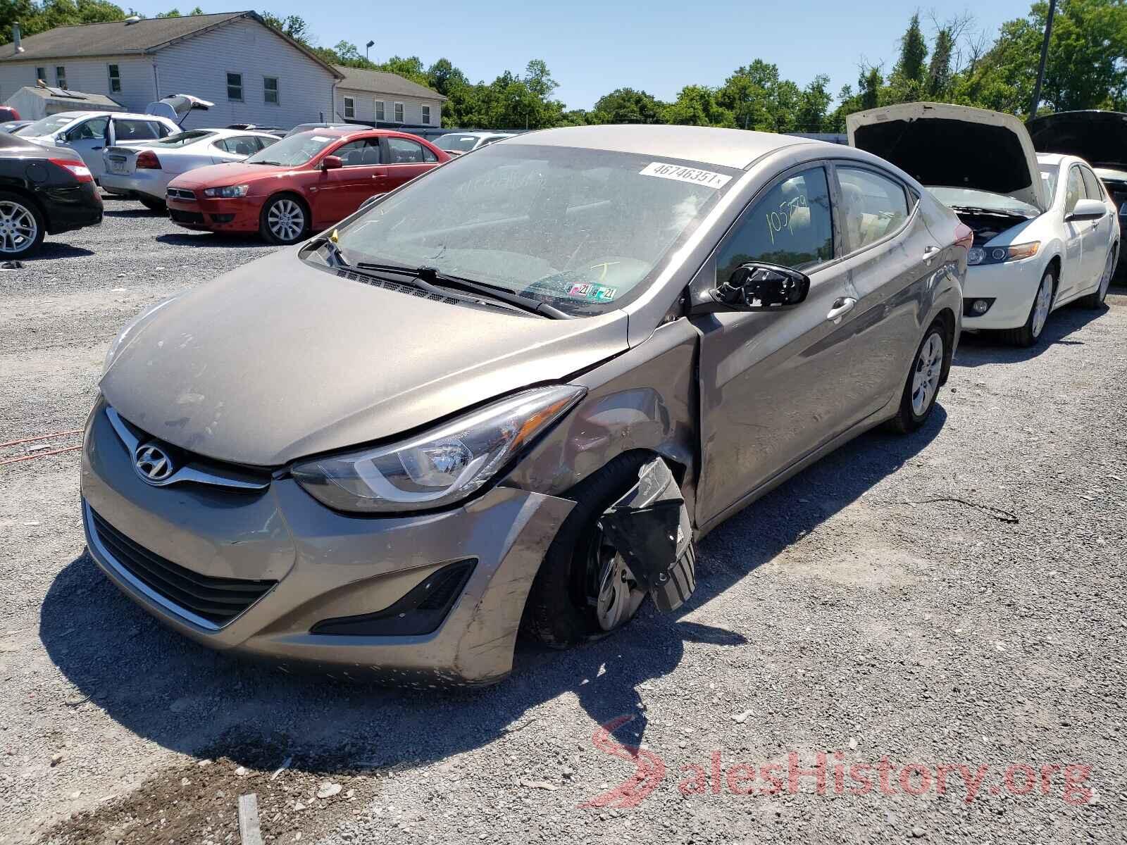 5NPDH4AEXGH794532 2016 HYUNDAI ELANTRA