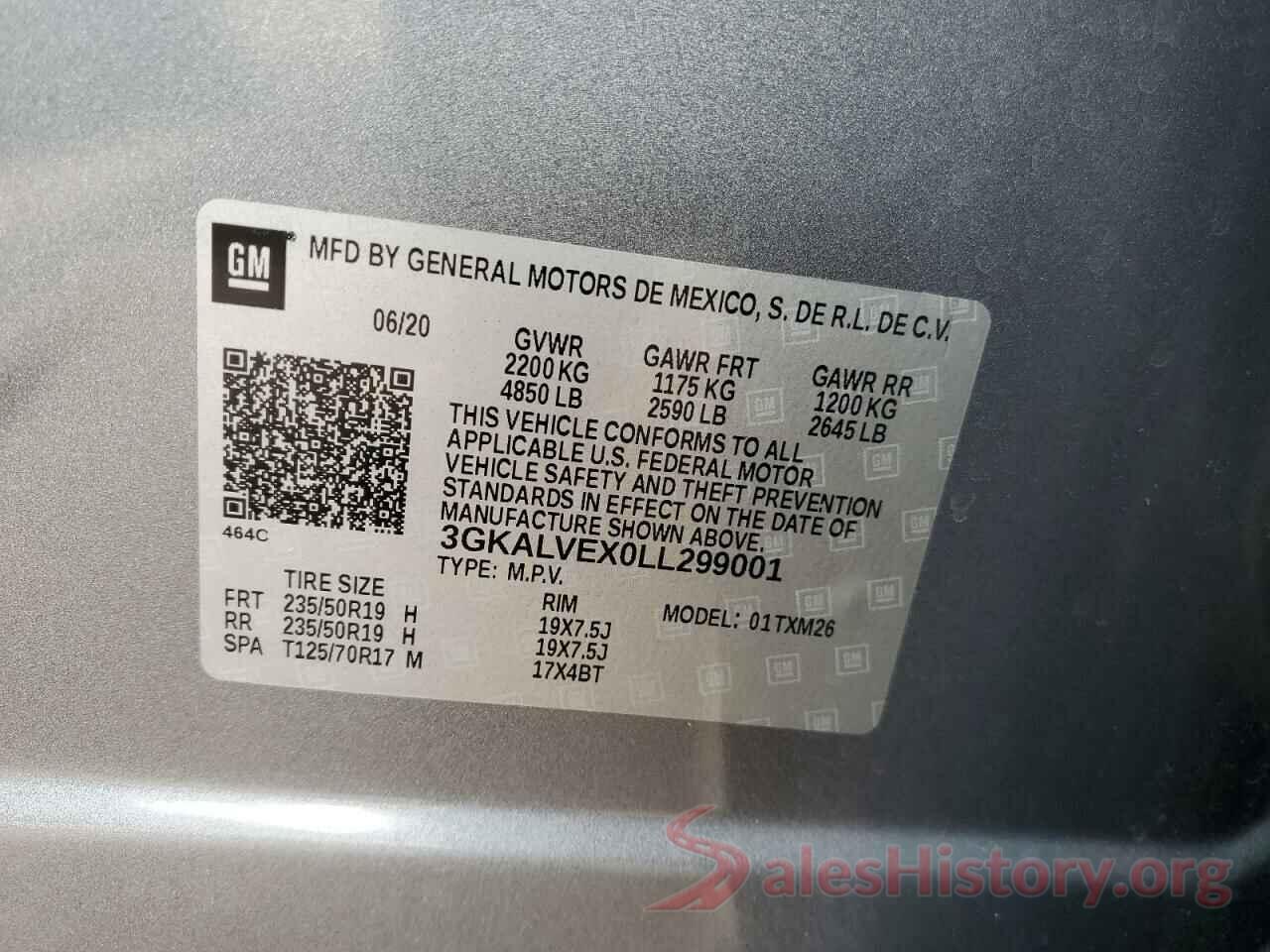 3GKALVEX0LL299001 2020 GMC TERRAIN