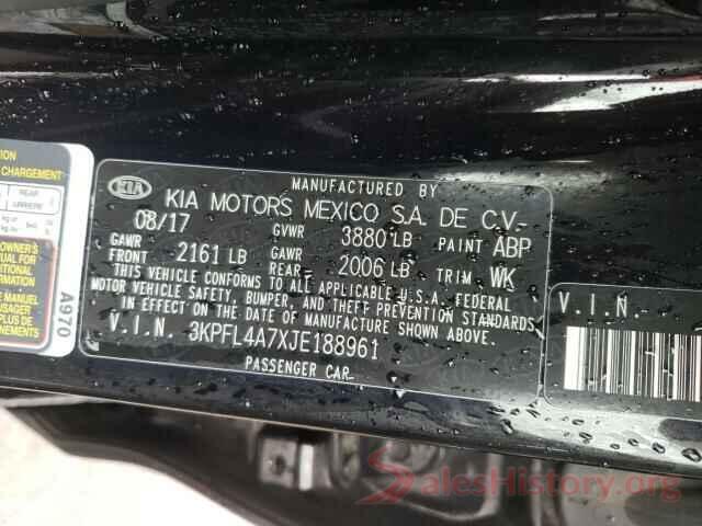 3KPFL4A7XJE188961 2018 KIA FORTE