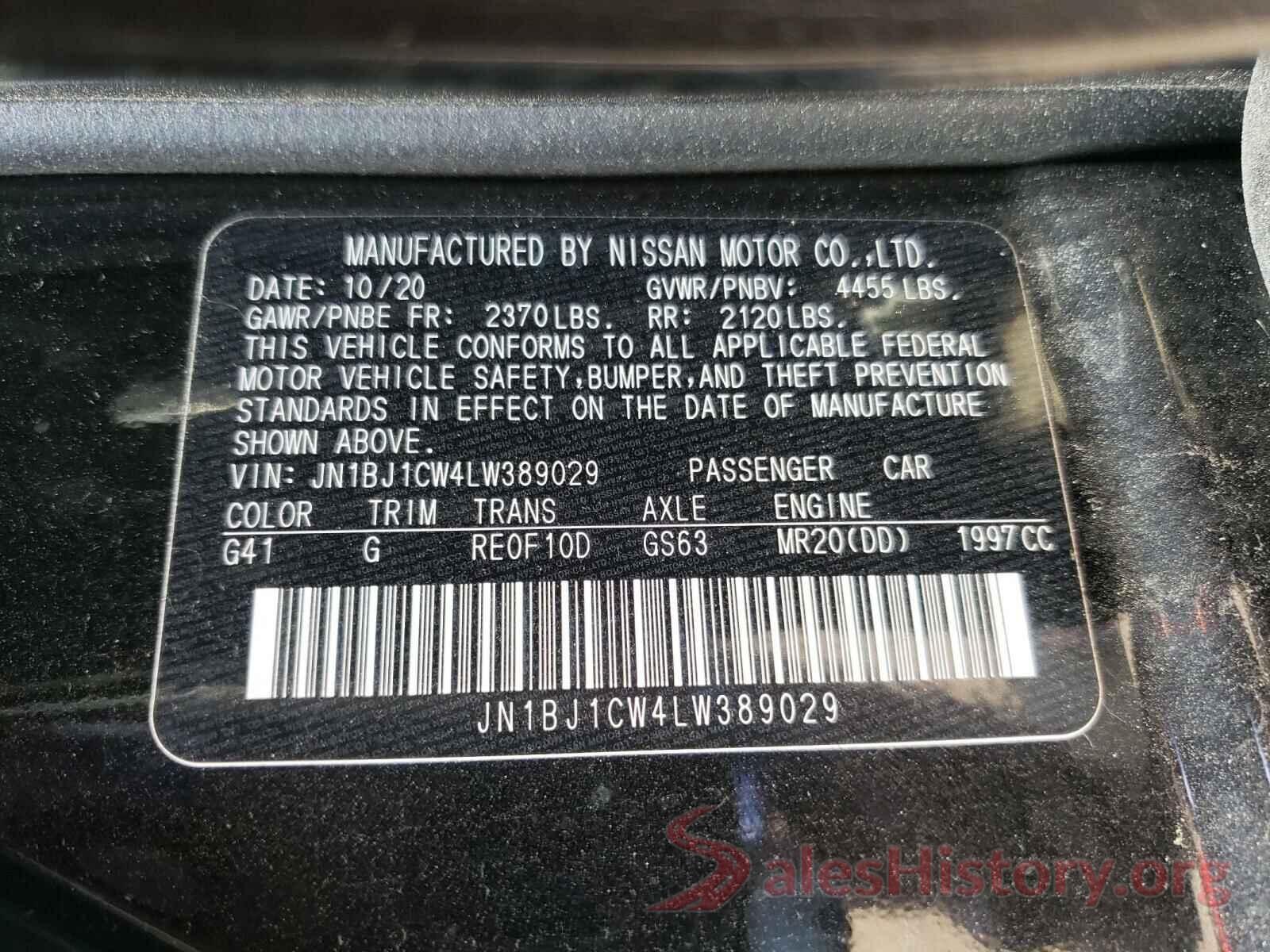 JN1BJ1CW4LW389029 2020 NISSAN ROGUE