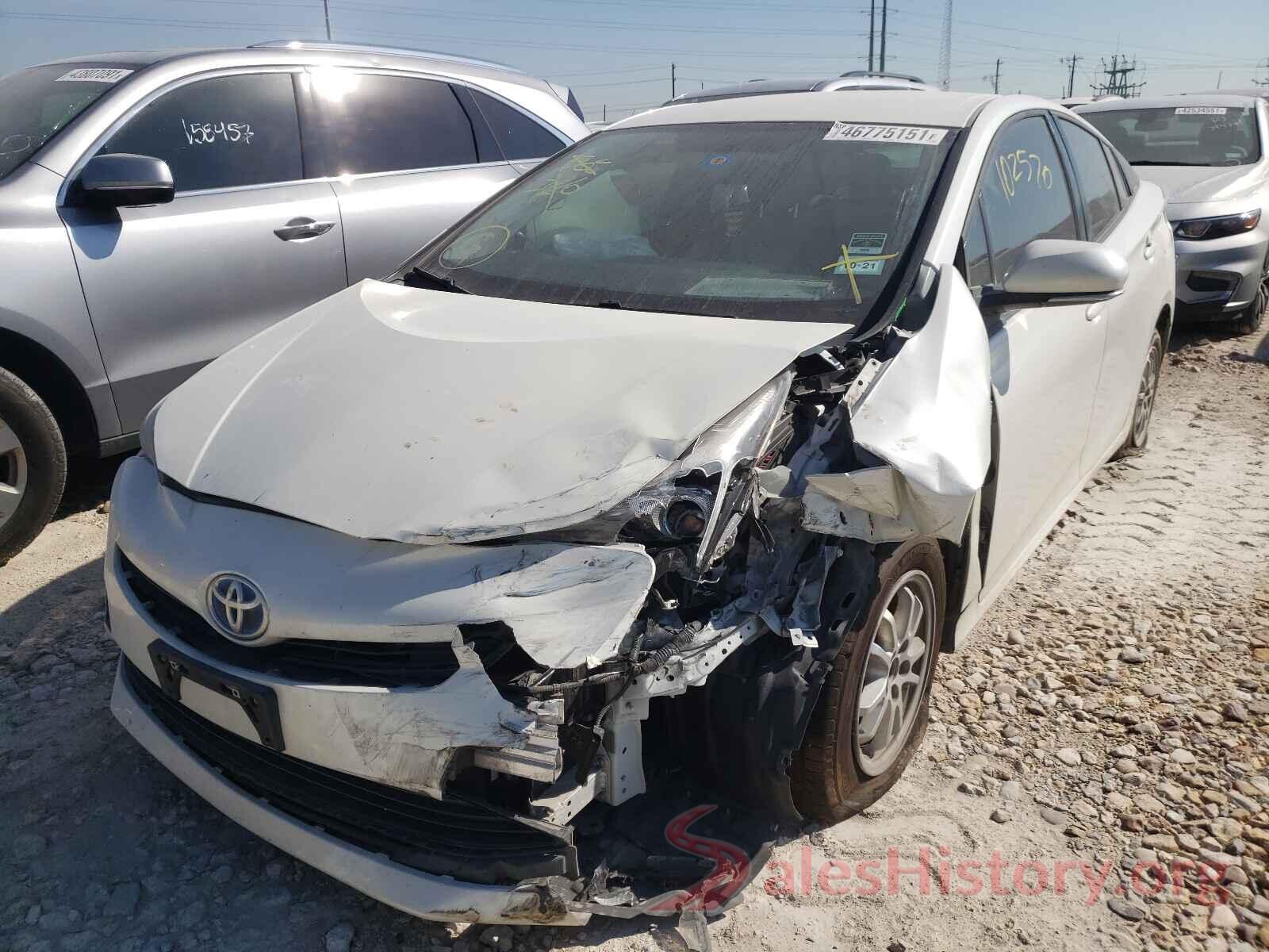 JTDKBRFU8G3005683 2016 TOYOTA PRIUS