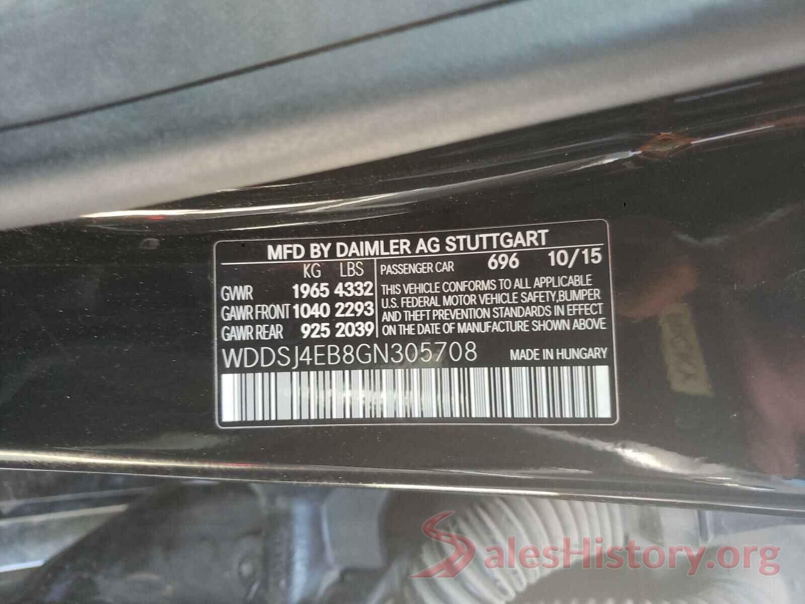 WDDSJ4EB8GN305708 2016 MERCEDES-BENZ C CLASS