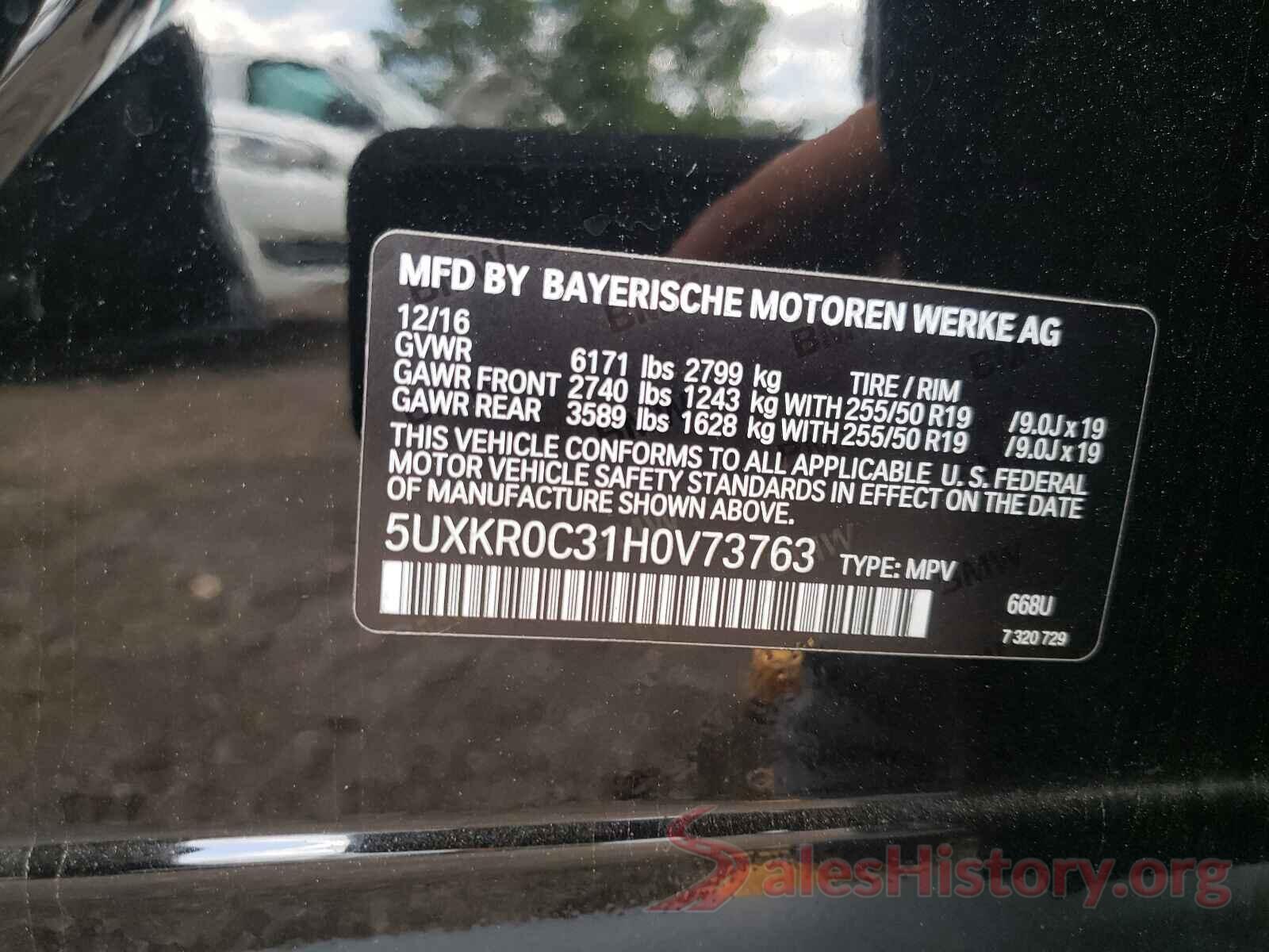 5UXKR0C31H0V73763 2017 BMW X5