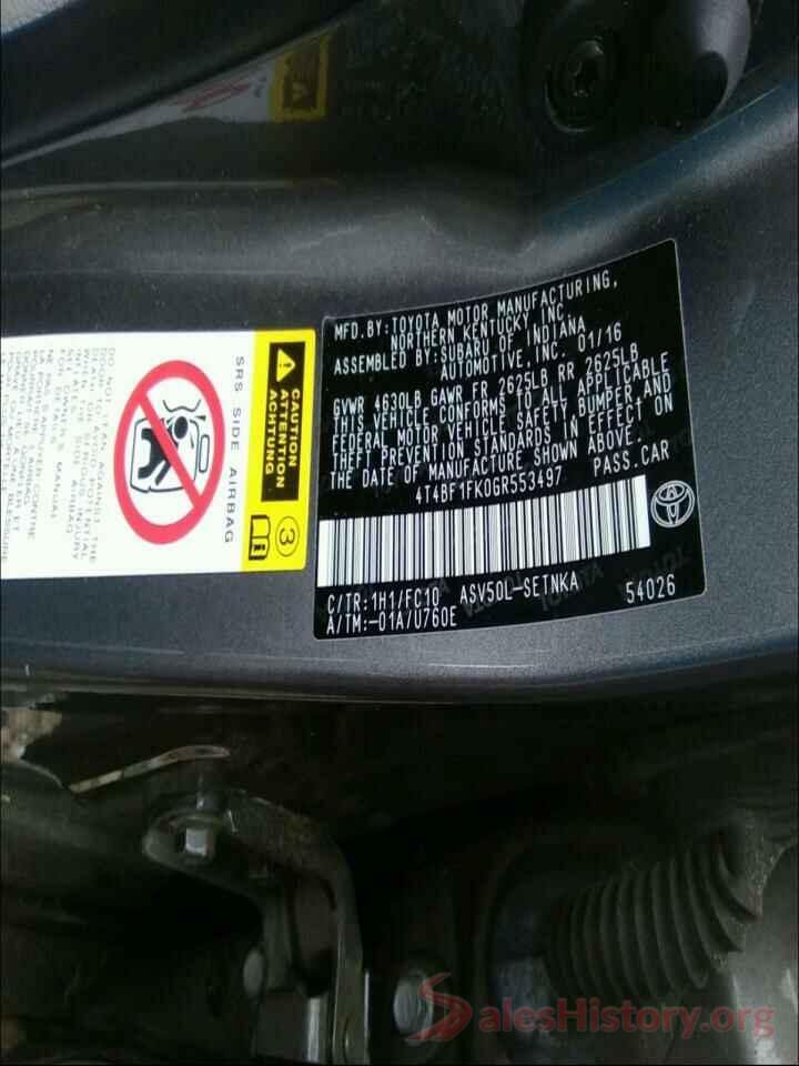 4T4BF1FK0GR553497 2016 TOYOTA CAMRY