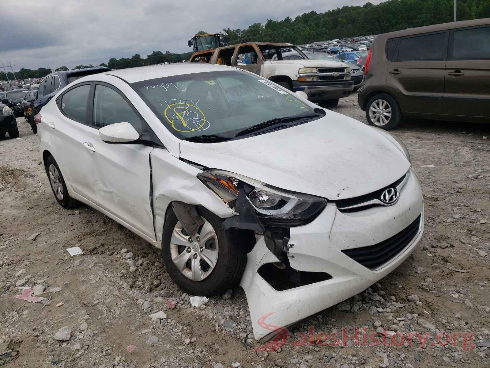 5NPDH4AE7GH667558 2016 HYUNDAI ELANTRA