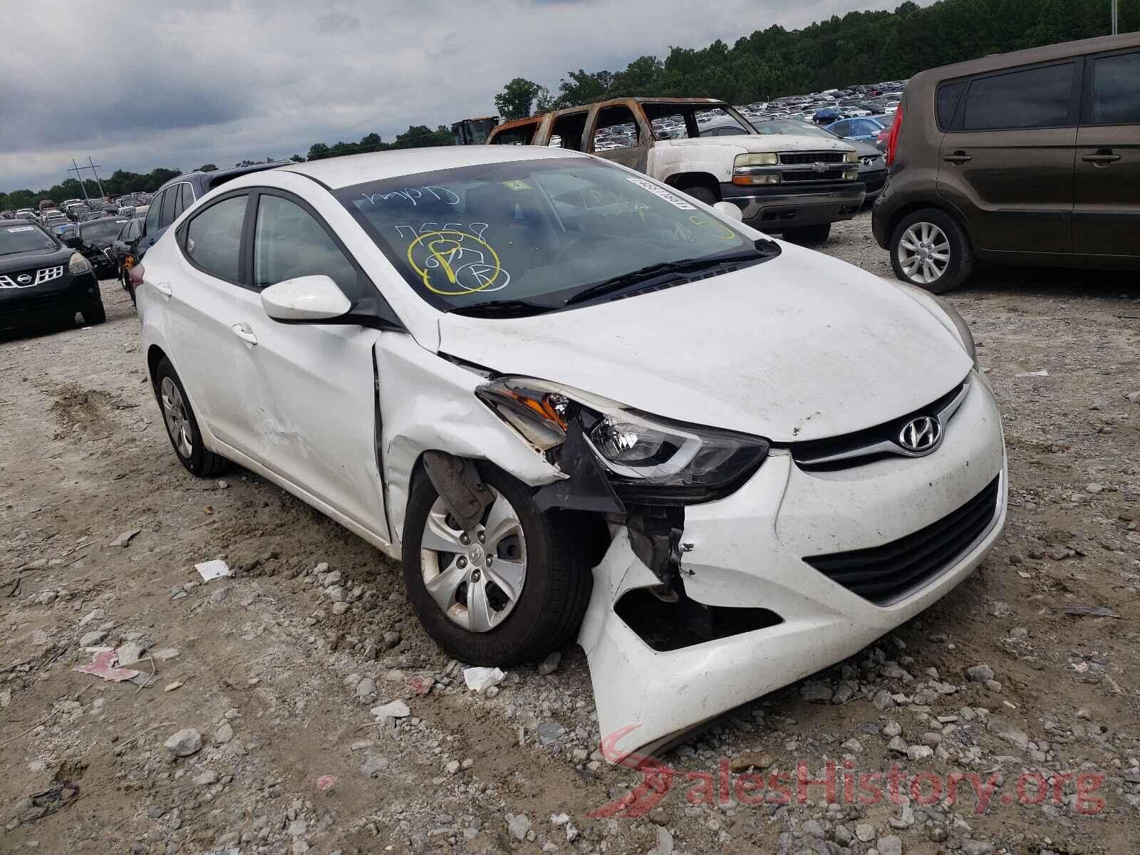 5NPDH4AE7GH667558 2016 HYUNDAI ELANTRA