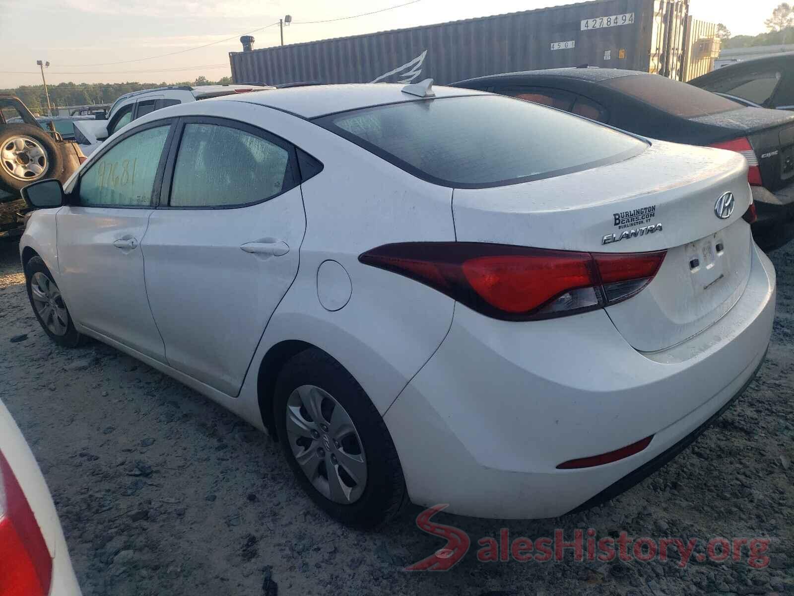 5NPDH4AE7GH667558 2016 HYUNDAI ELANTRA