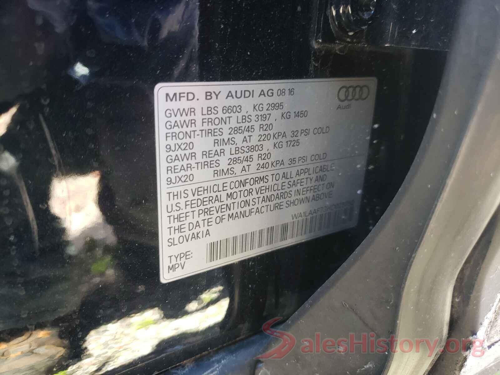 WA1LAAF73HD025350 2017 AUDI Q7