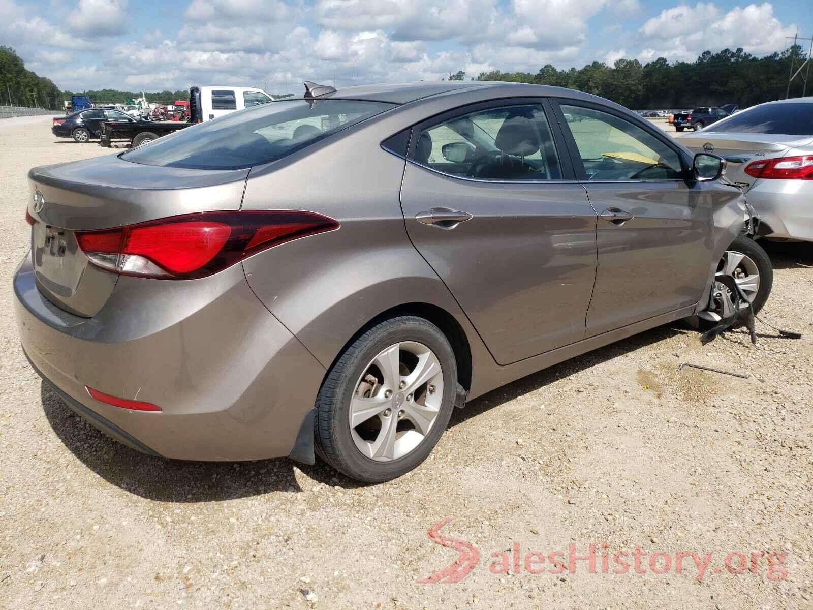 5NPDH4AE4GH796180 2016 HYUNDAI ELANTRA