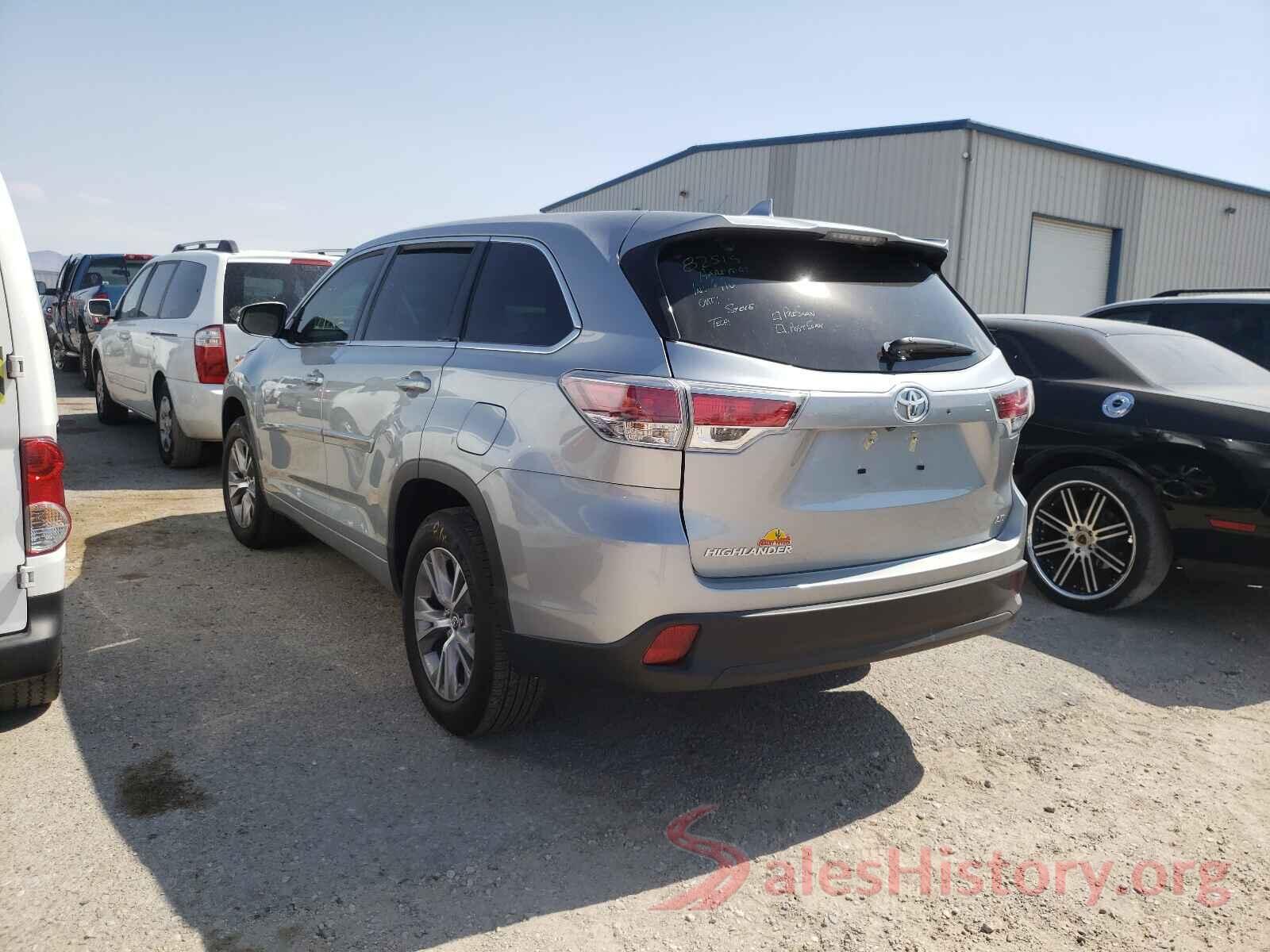 5TDZKRFH8GS153171 2016 TOYOTA HIGHLANDER