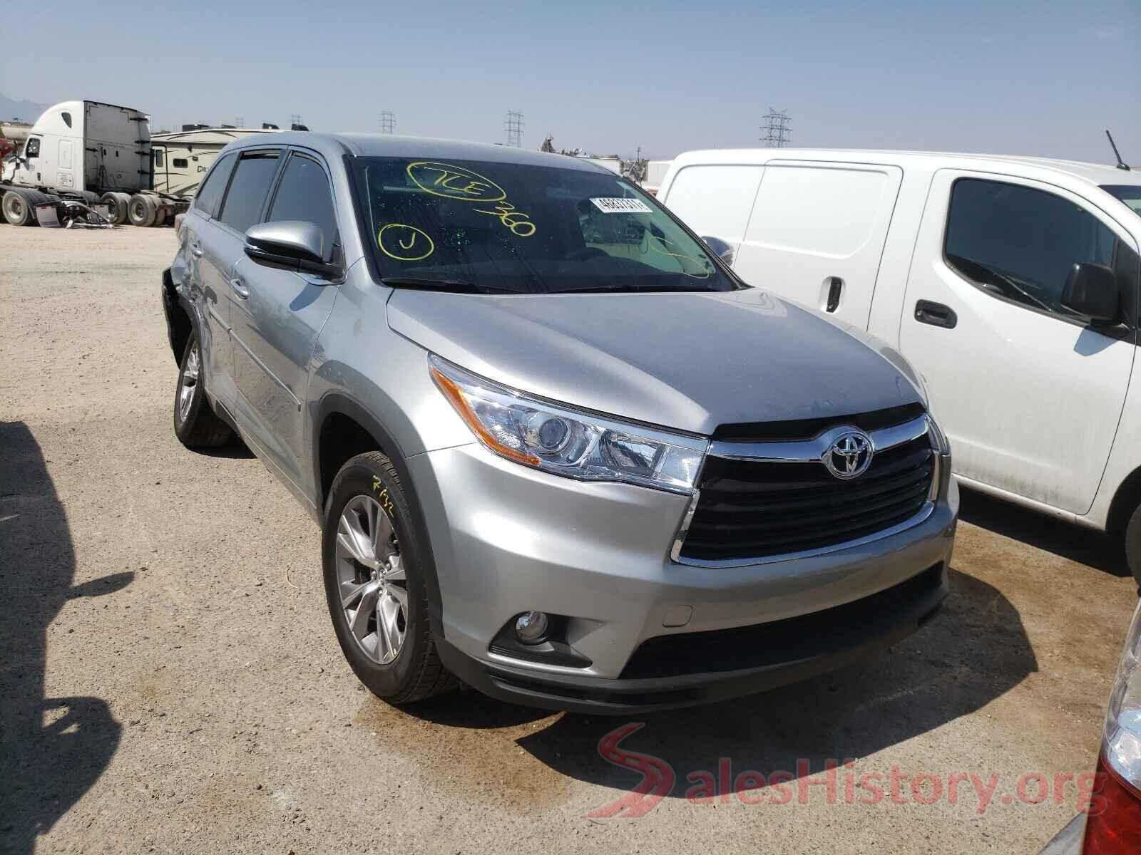 5TDZKRFH8GS153171 2016 TOYOTA HIGHLANDER