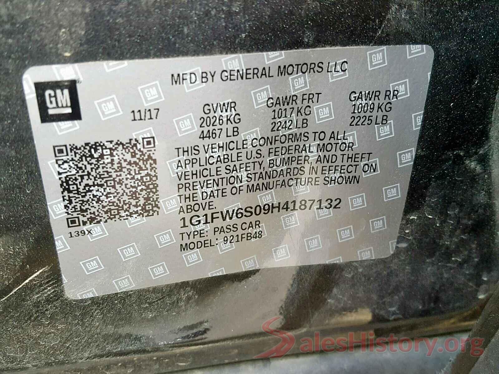 1G1FW6S09H4187132 2017 CHEVROLET BOLT