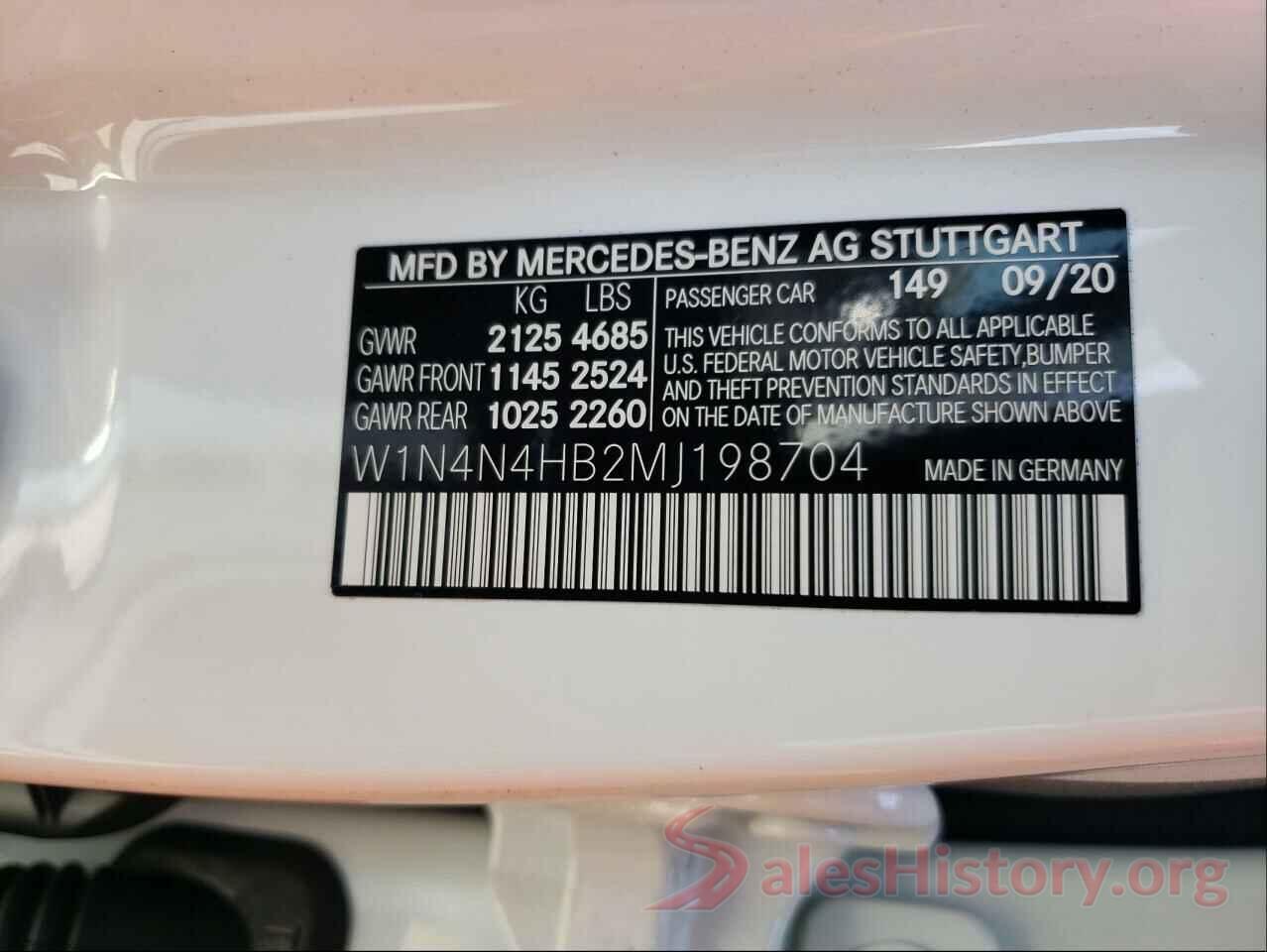 W1N4N4HB2MJ198704 2021 MERCEDES-BENZ GLA-CLASS