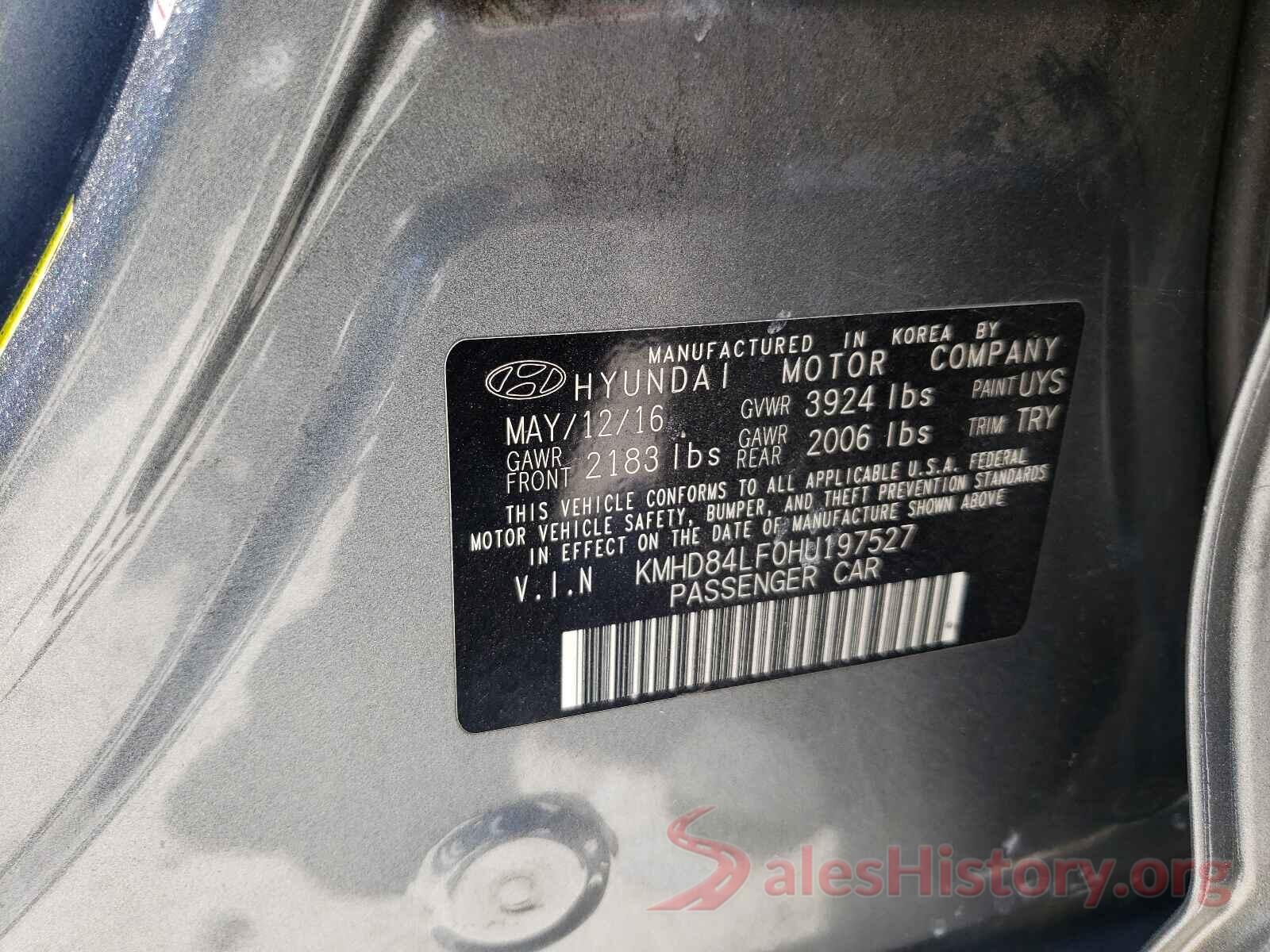 KMHD84LF0HU197527 2017 HYUNDAI ELANTRA