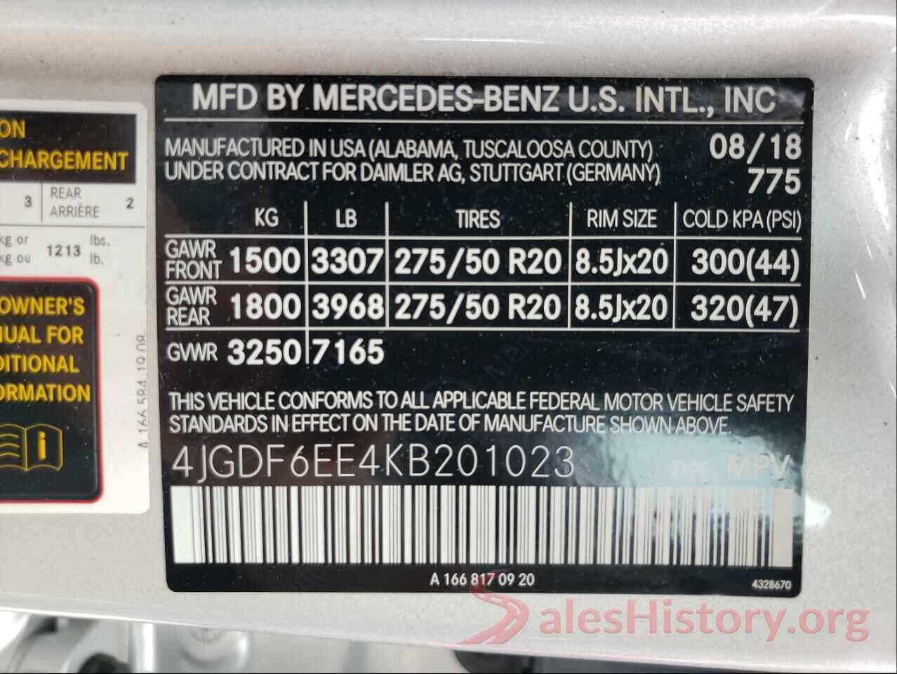 4JGDF6EE4KB201023 2019 MERCEDES-BENZ G CLASS