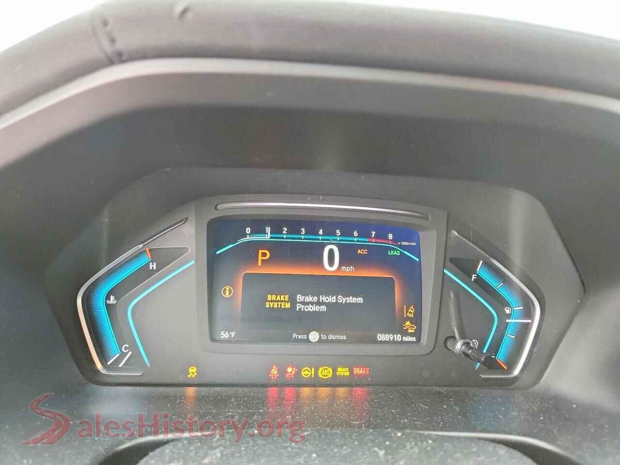 2019 HONDA ODYSSEY VIN 5FNRL6H70KB099247, interior center console