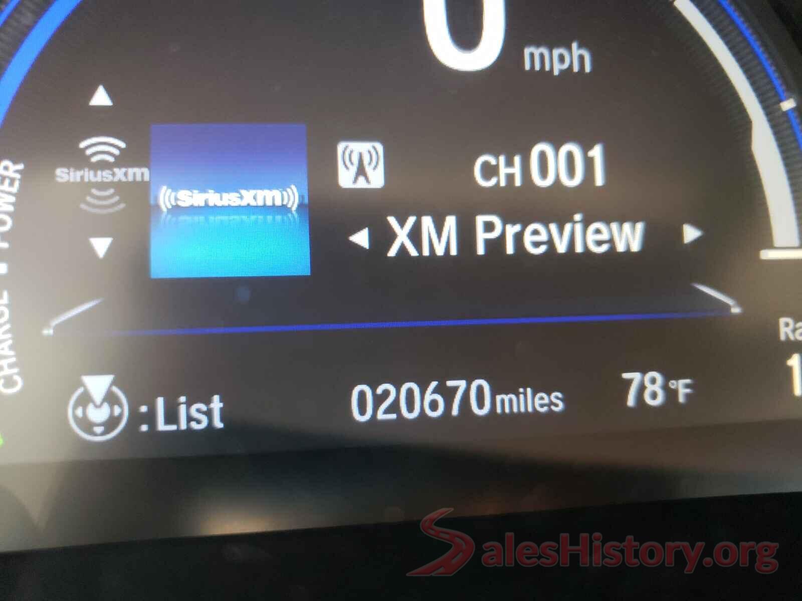 JHMZC5F19KC001322 2019 HONDA CLARITY