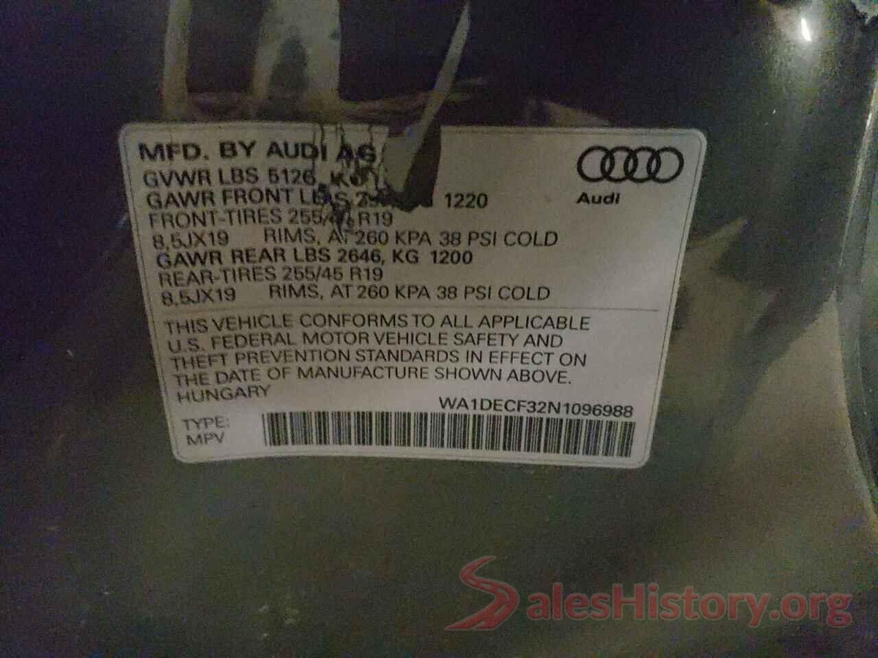 WA1DECF32N1096988 2022 AUDI Q3