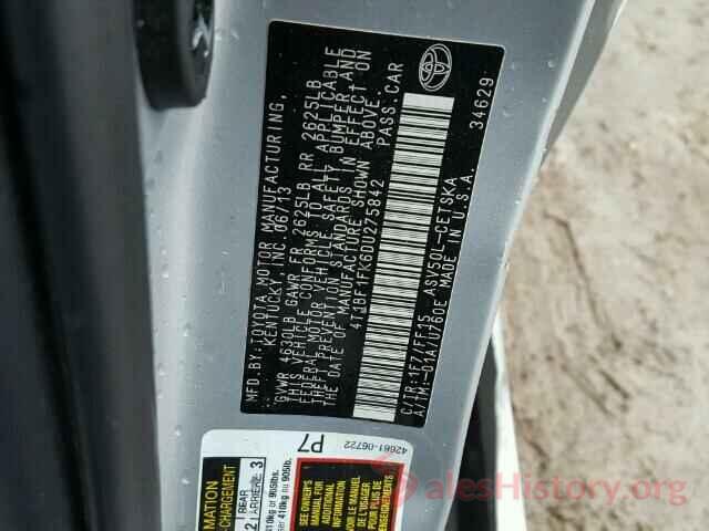 4T1BF1FK6DU275842 2013 TOYOTA CAMRY