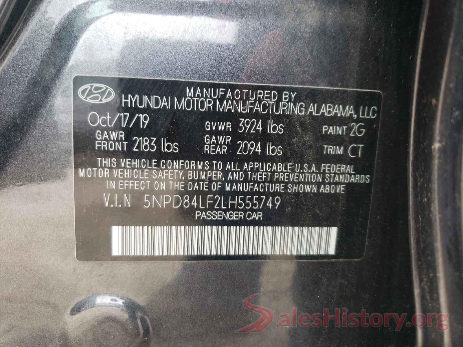 5NPD84LF2LH555749 2020 HYUNDAI ELANTRA