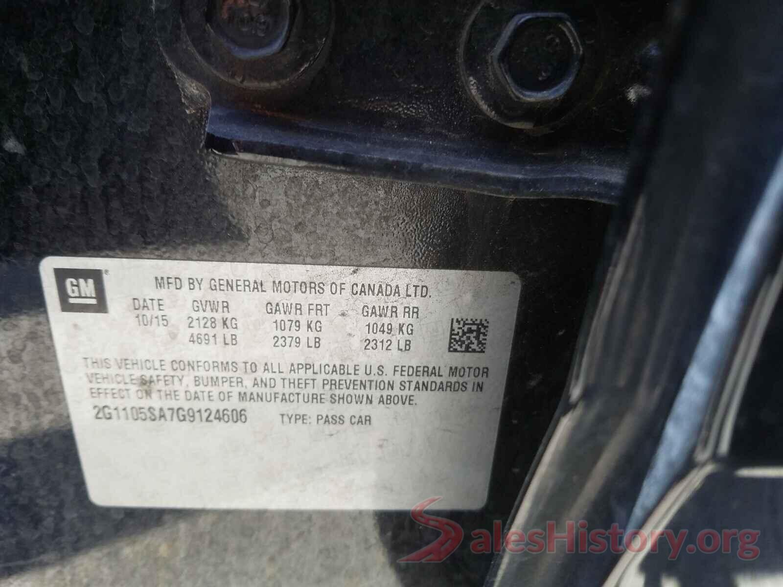 2G1105SA7G9124606 2016 CHEVROLET IMPALA