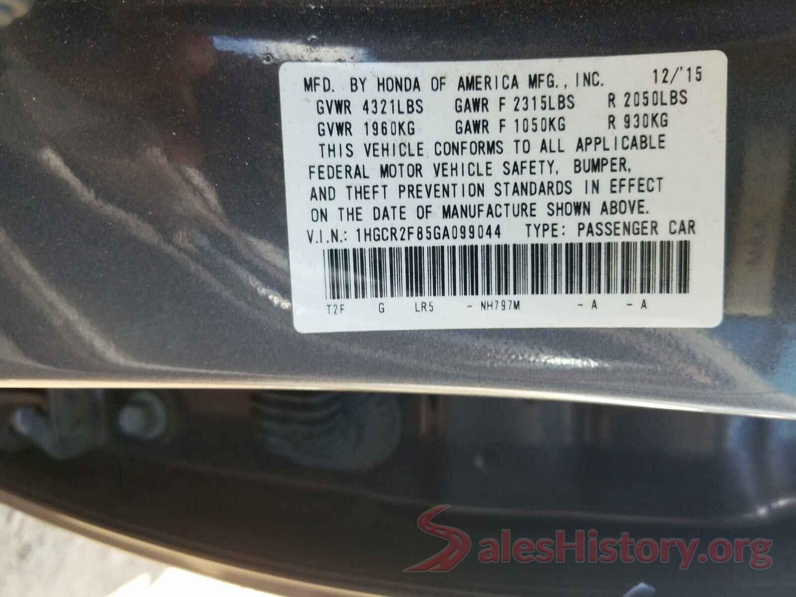 1HGCR2F85GA099044 2016 HONDA ACCORD