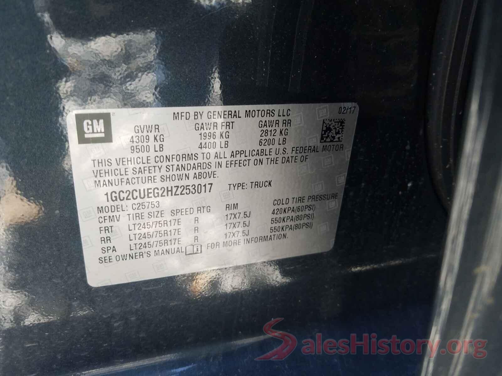 1GC2CUEG2HZ253017 2017 CHEVROLET SILVERADO