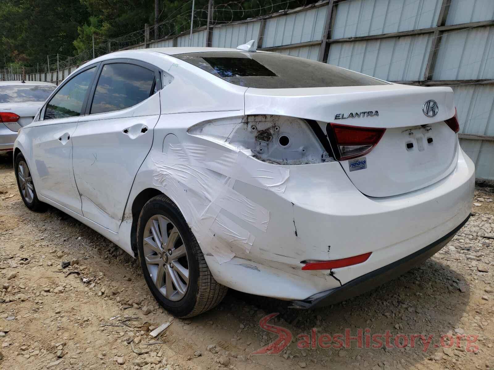 5NPDH4AEXGH656375 2016 HYUNDAI ELANTRA