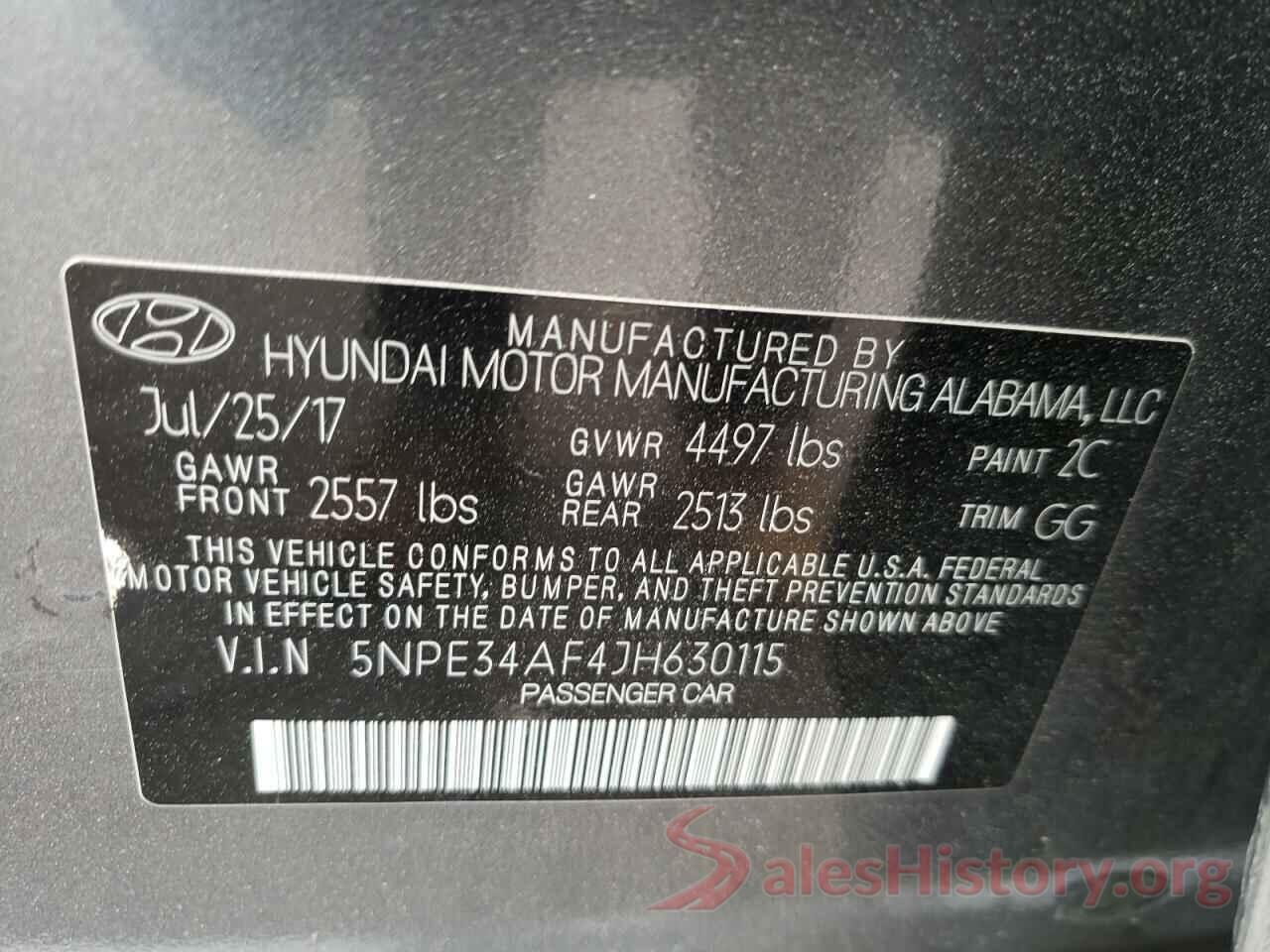 5NPE34AF4JH630115 2018 HYUNDAI SONATA