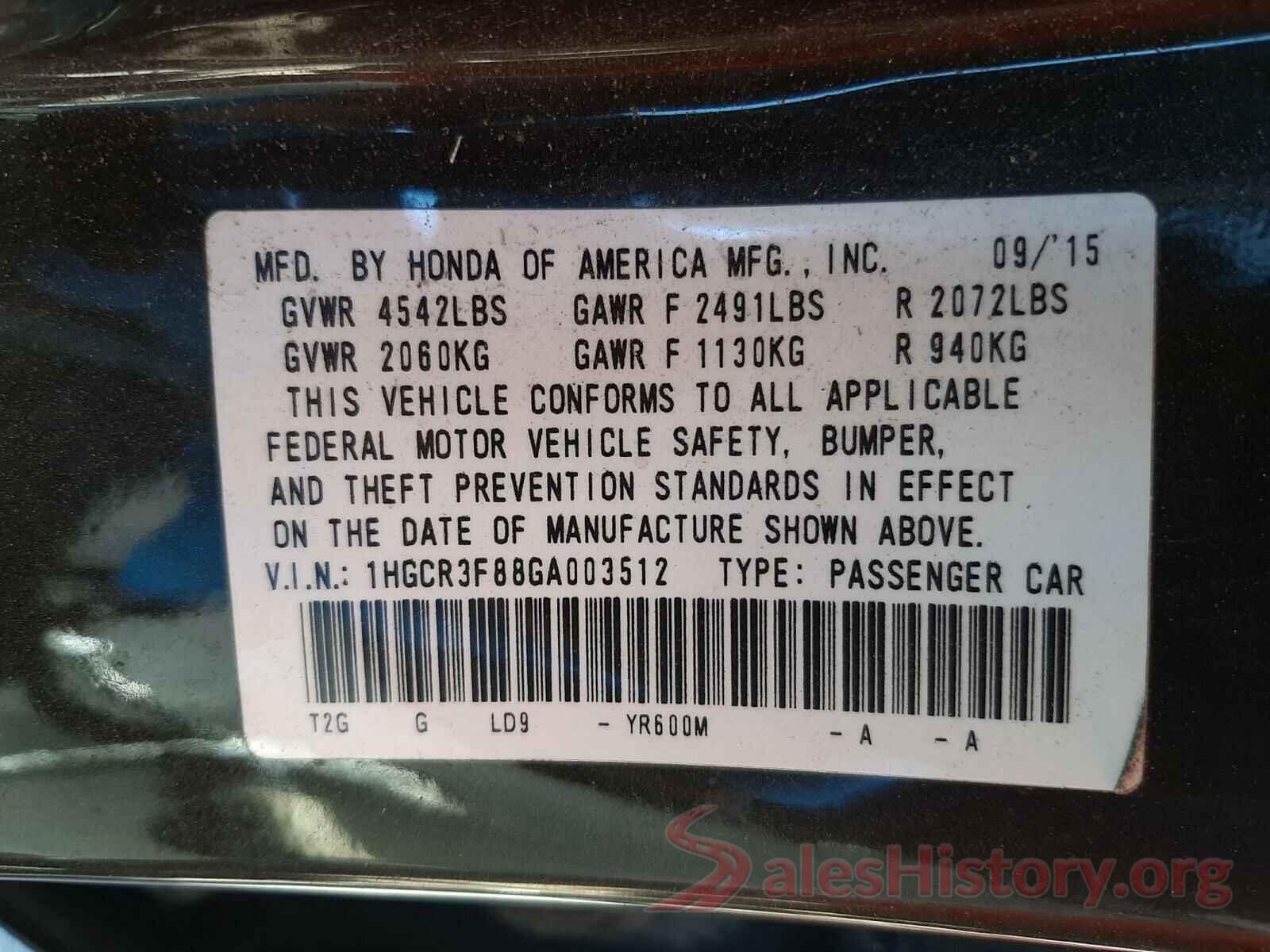 1HGCR3F88GA003512 2016 HONDA ACCORD