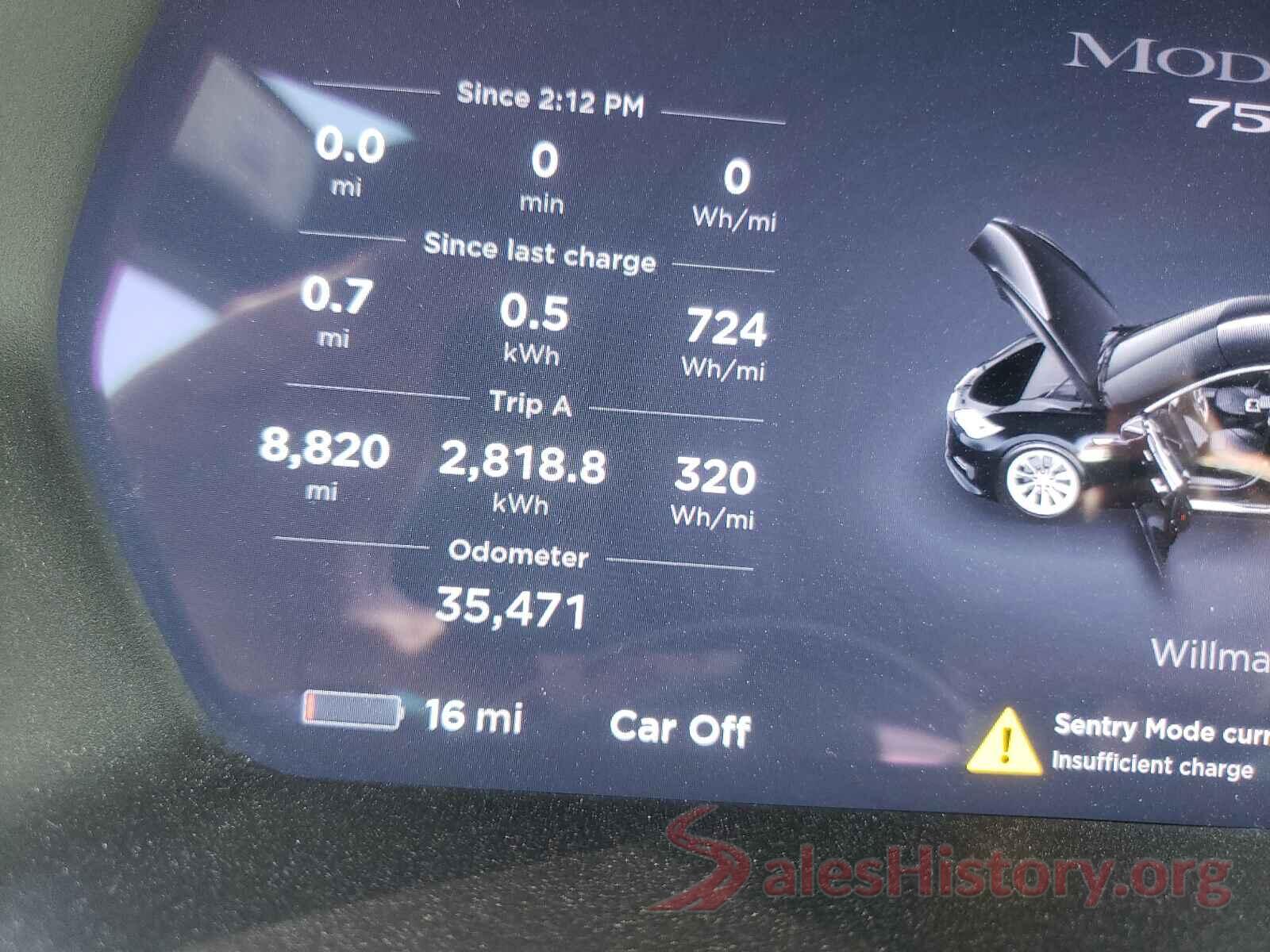 5YJSA1E2XGF170416 2016 TESLA MODEL S