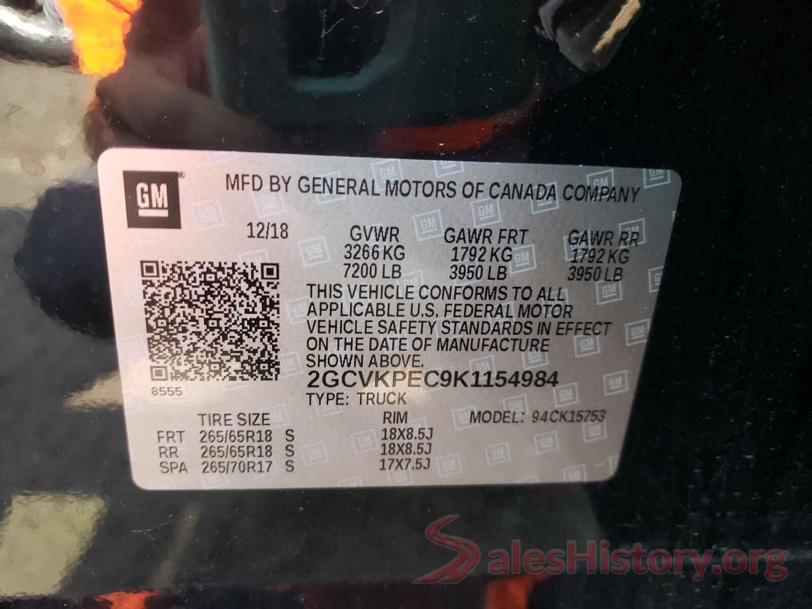 2GCVKPEC9K1154984 2019 CHEVROLET SILVERADO