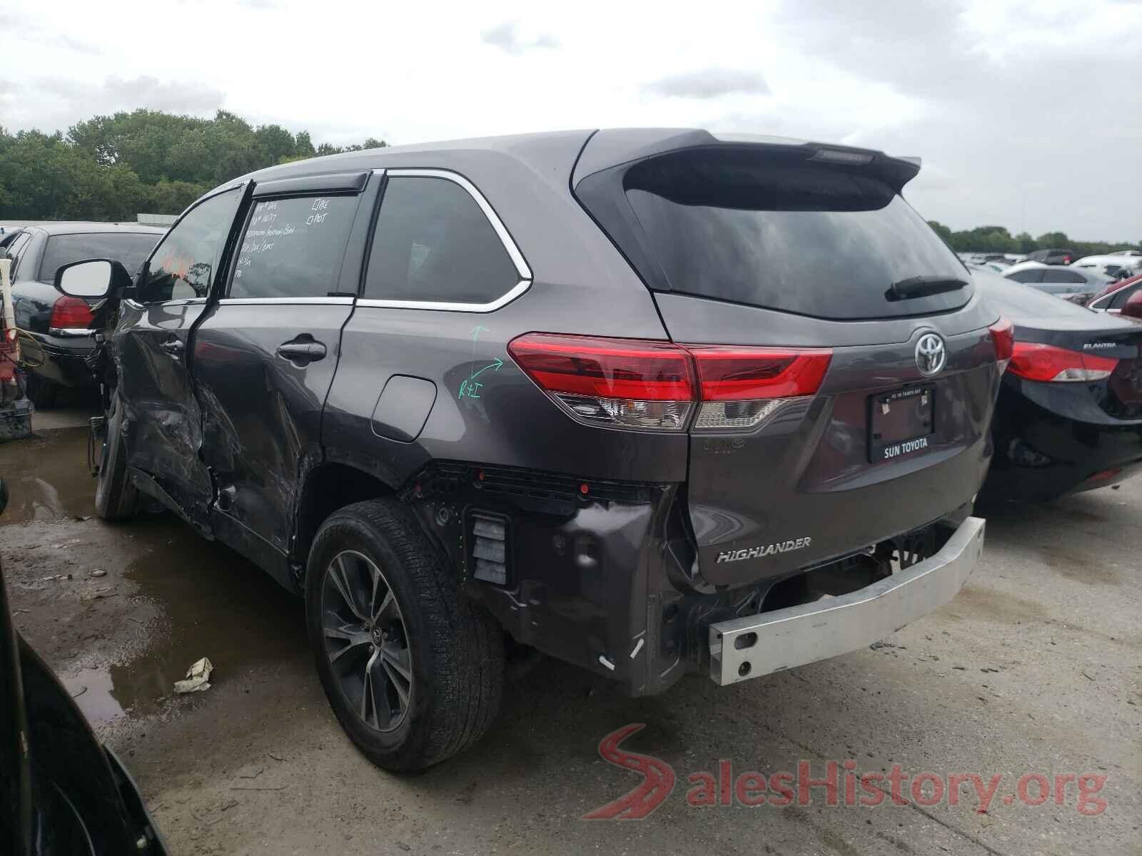 5TDZZRFH7KS290560 2019 TOYOTA HIGHLANDER