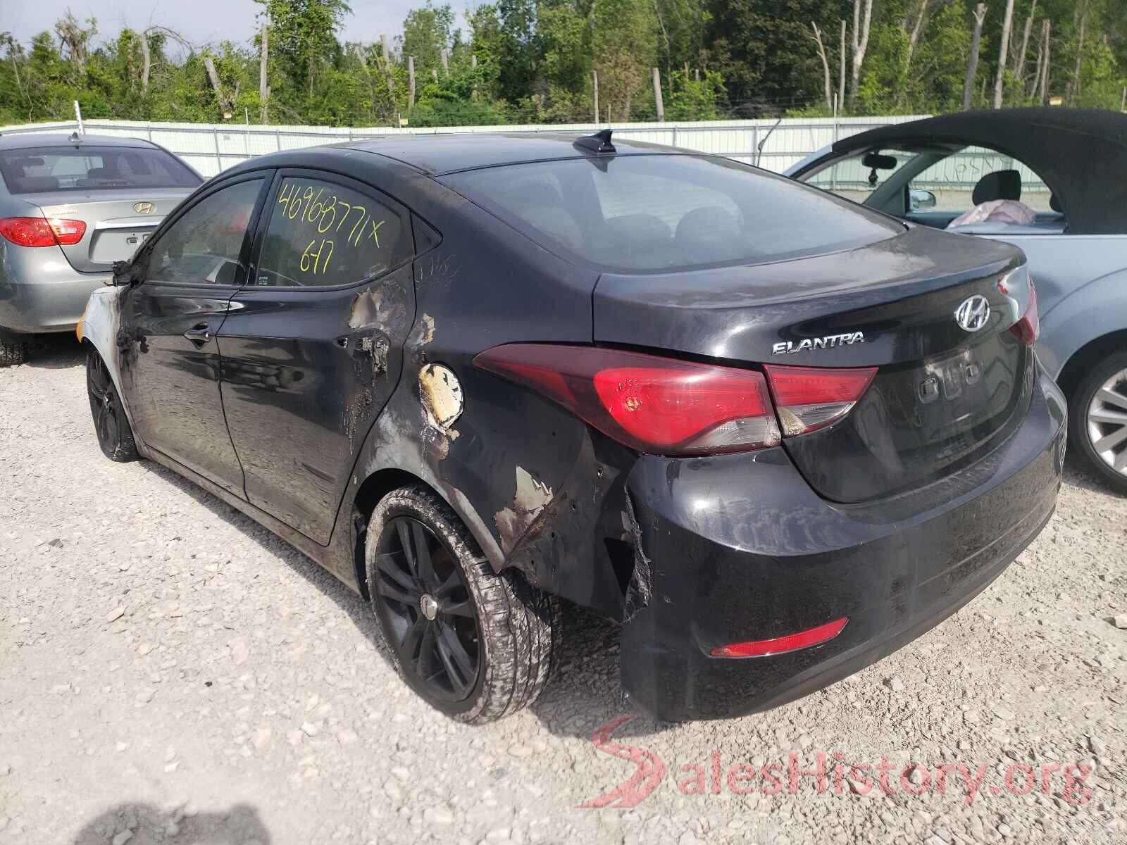 5NPDH4AE6GH792261 2016 HYUNDAI ELANTRA