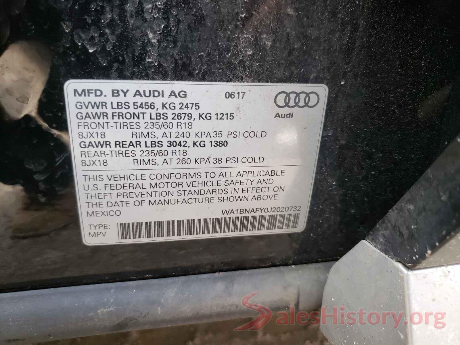 WA1BNAFY0J2020732 2018 AUDI Q5