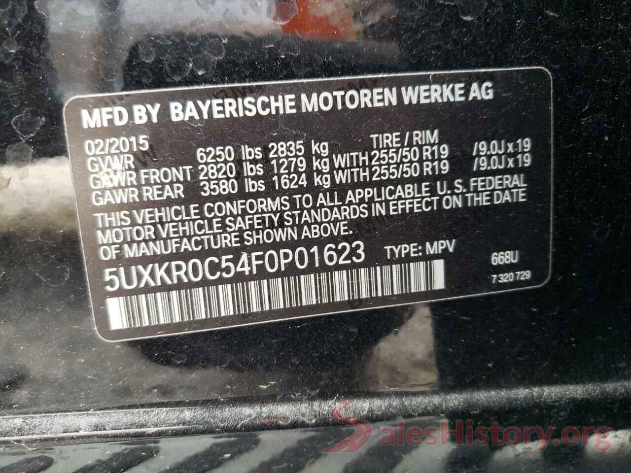 5UXKR0C54F0P01623 2015 BMW X5