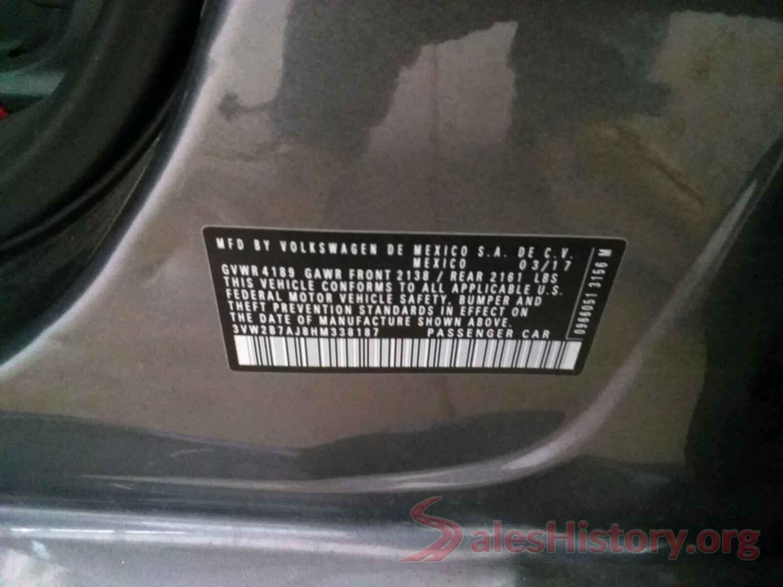 3VW2B7AJ8HM338187 2017 VOLKSWAGEN JETTA