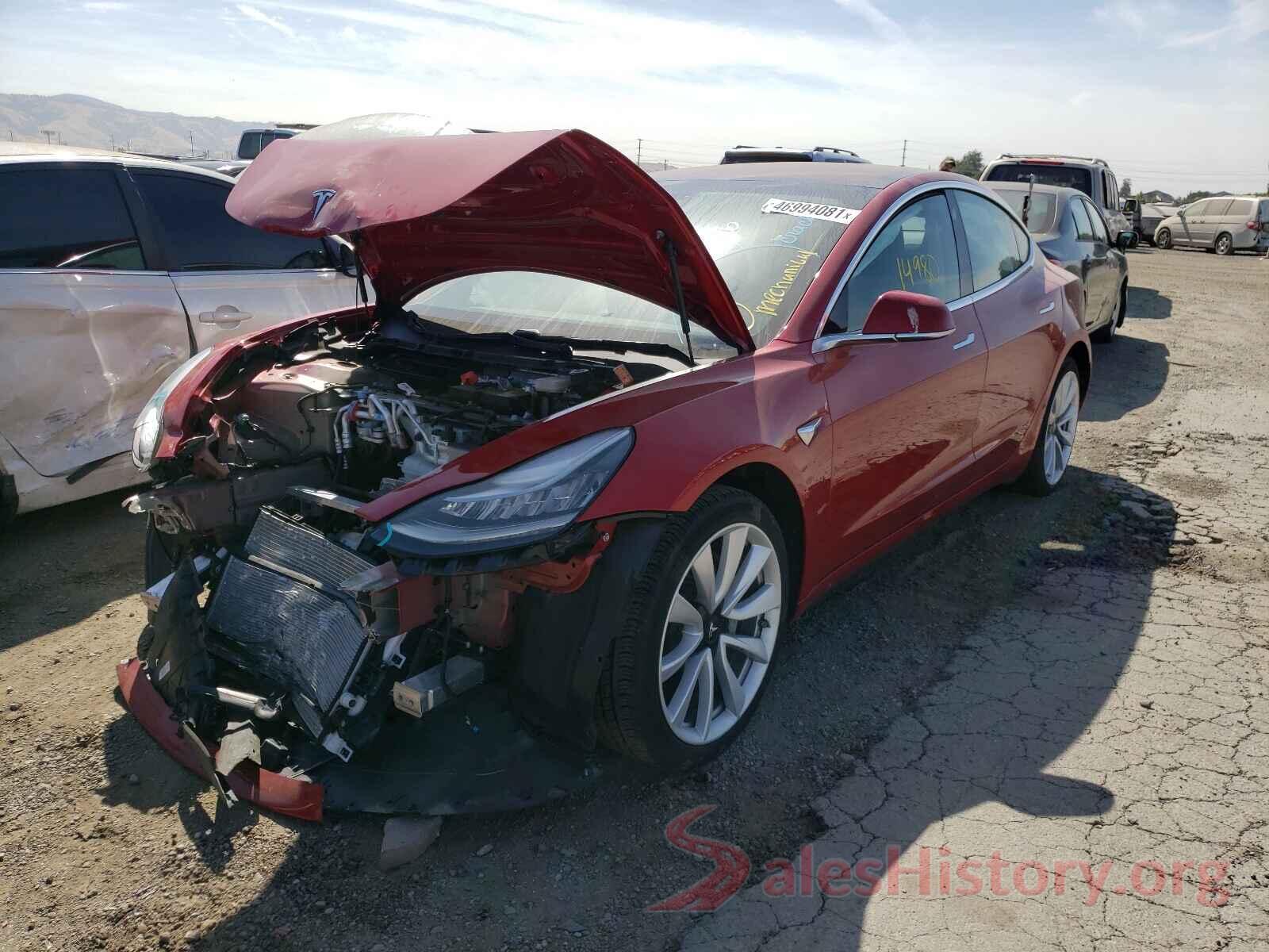 5YJ3E1EAXJF037596 2018 TESLA MODEL 3