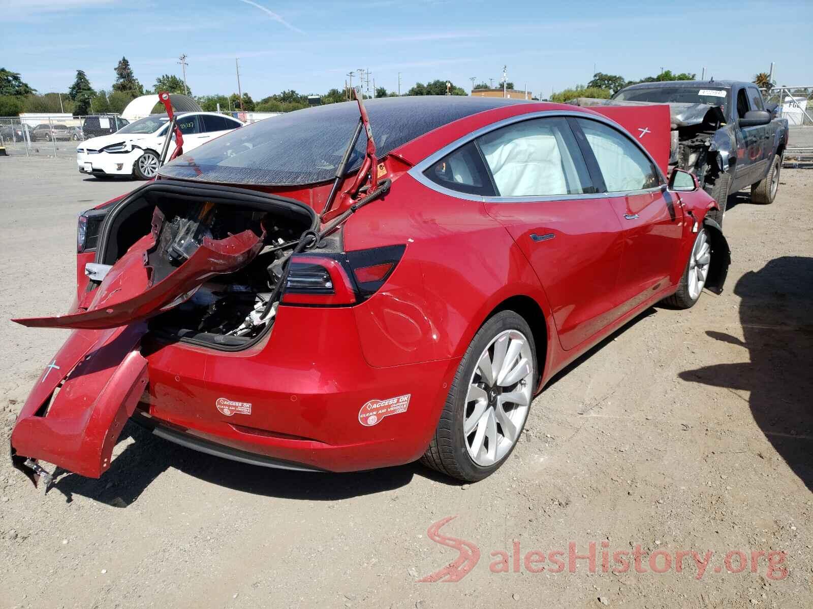 5YJ3E1EAXJF037596 2018 TESLA MODEL 3