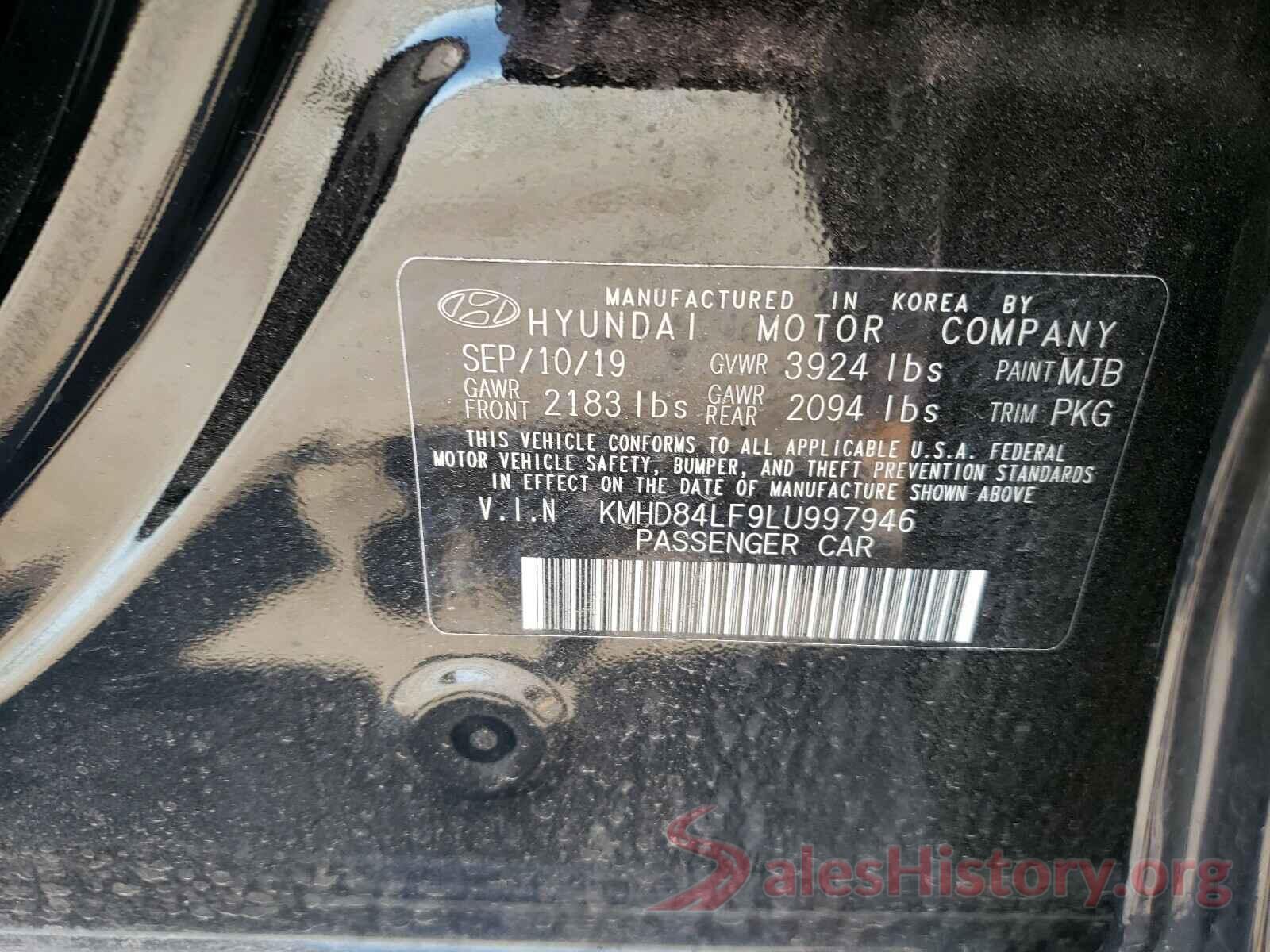 KMHD84LF9LU997946 2020 HYUNDAI ELANTRA