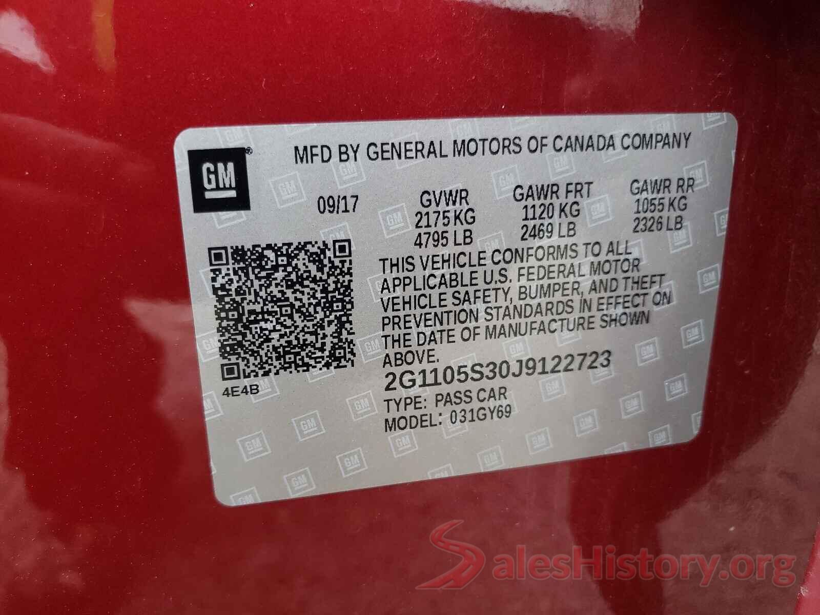 2G1105S30J9122723 2018 CHEVROLET IMPALA