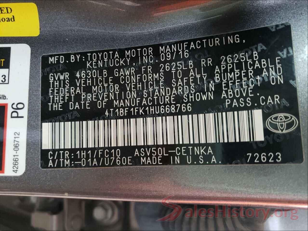 4T1BF1FK1HU668766 2017 TOYOTA CAMRY