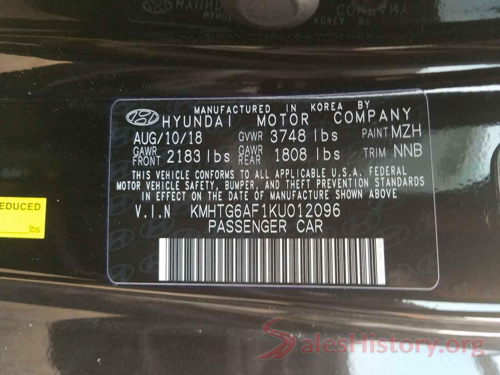 KMHTG6AF1KU012096 2019 HYUNDAI VELOSTER